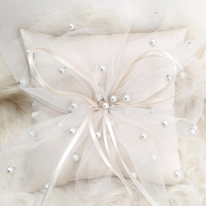 31BB Handmade Pearls Cushion W - Ring Bearer Pillow recension och pris