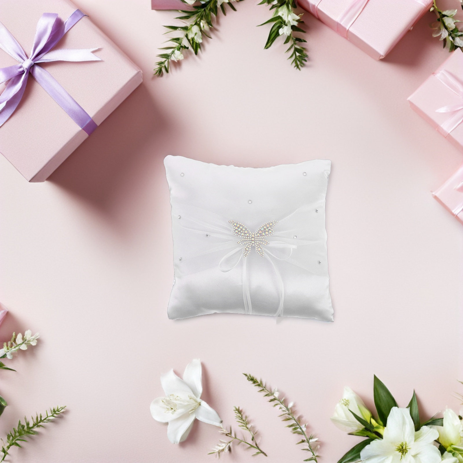 Butterfly Ring Pillow Ceremony - Ring Bearer Pillow recension och pris