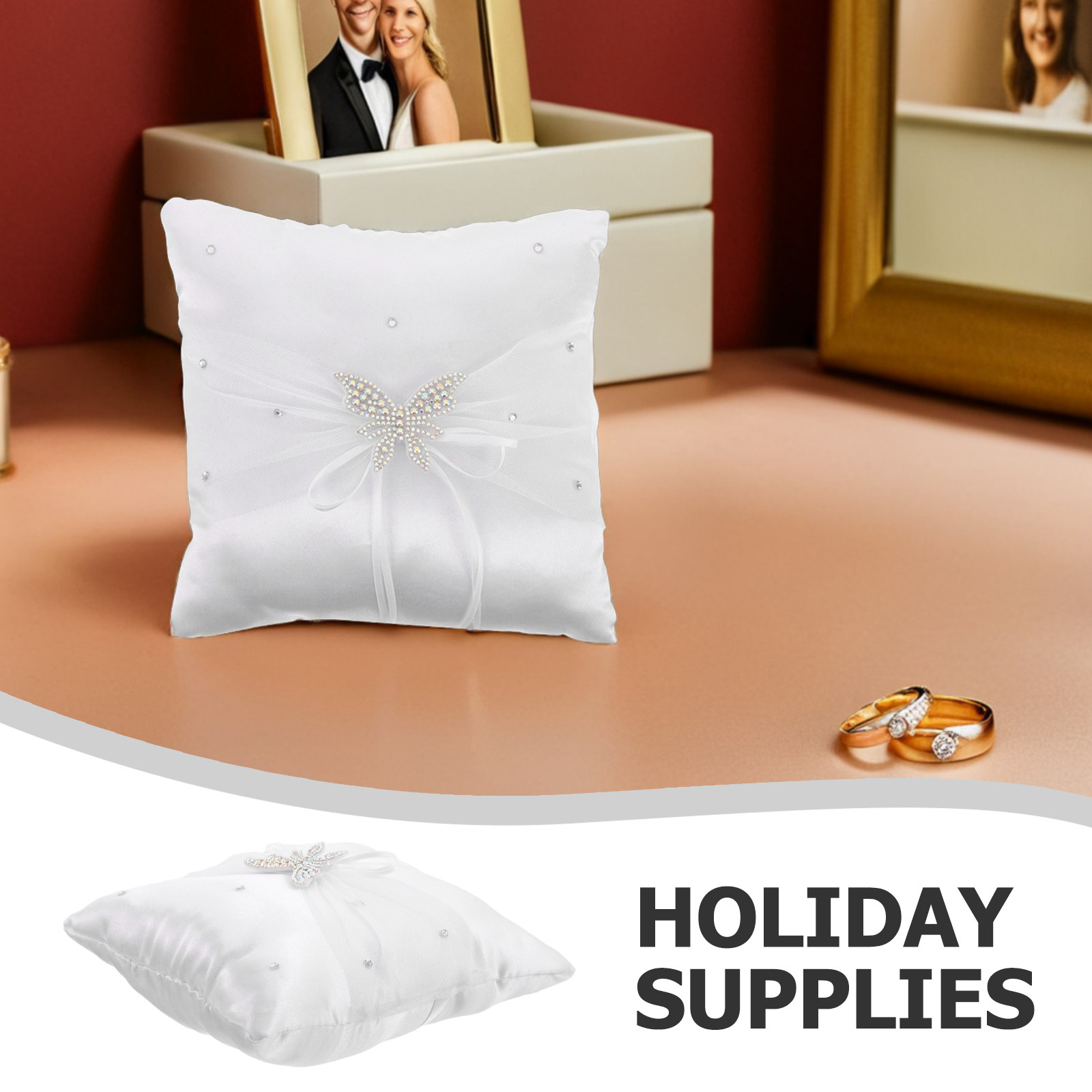 Butterfly Ring Pillow Ceremony - Ring Bearer Pillow recension och pris