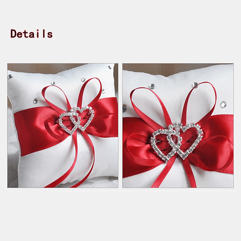 1Pcs 10*10cm Sparkling Rhinest - Ring Bearer Pillow recension och pris