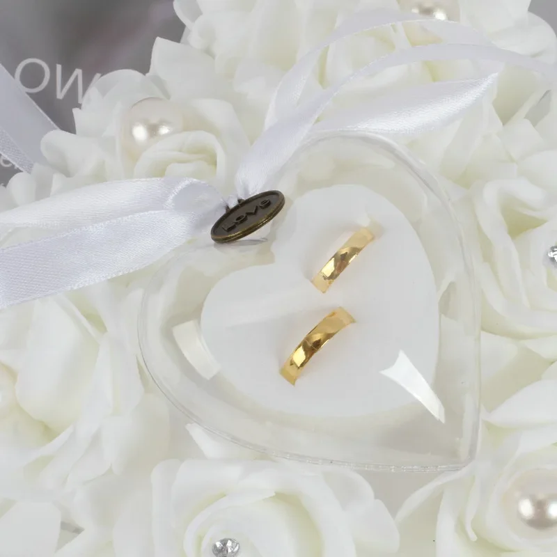White Ring Bearer Pillow Cushi - Ring Bearer Pillow recension och pris