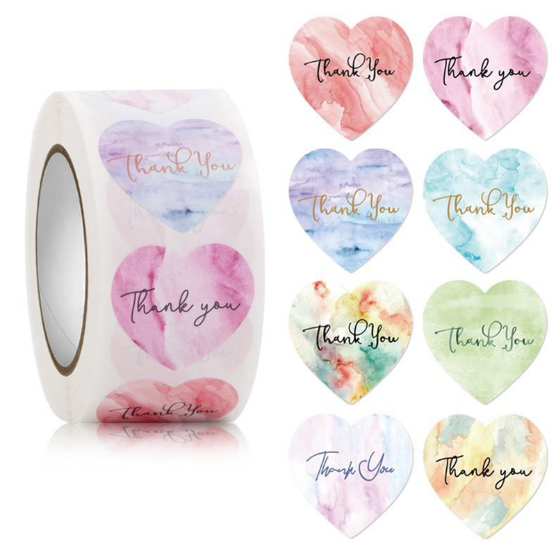100-500pcs Heart Thank You Sti - Wedding Supply Business recension och pris
