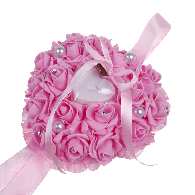 1Pcs Heart-shape Rose Flowers  - Ring Bearer Pillow recension och pris