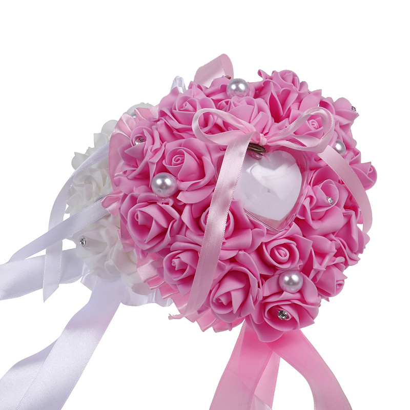1Pcs Heart-shape Rose Flowers  - Ring Bearer Pillow recension och pris