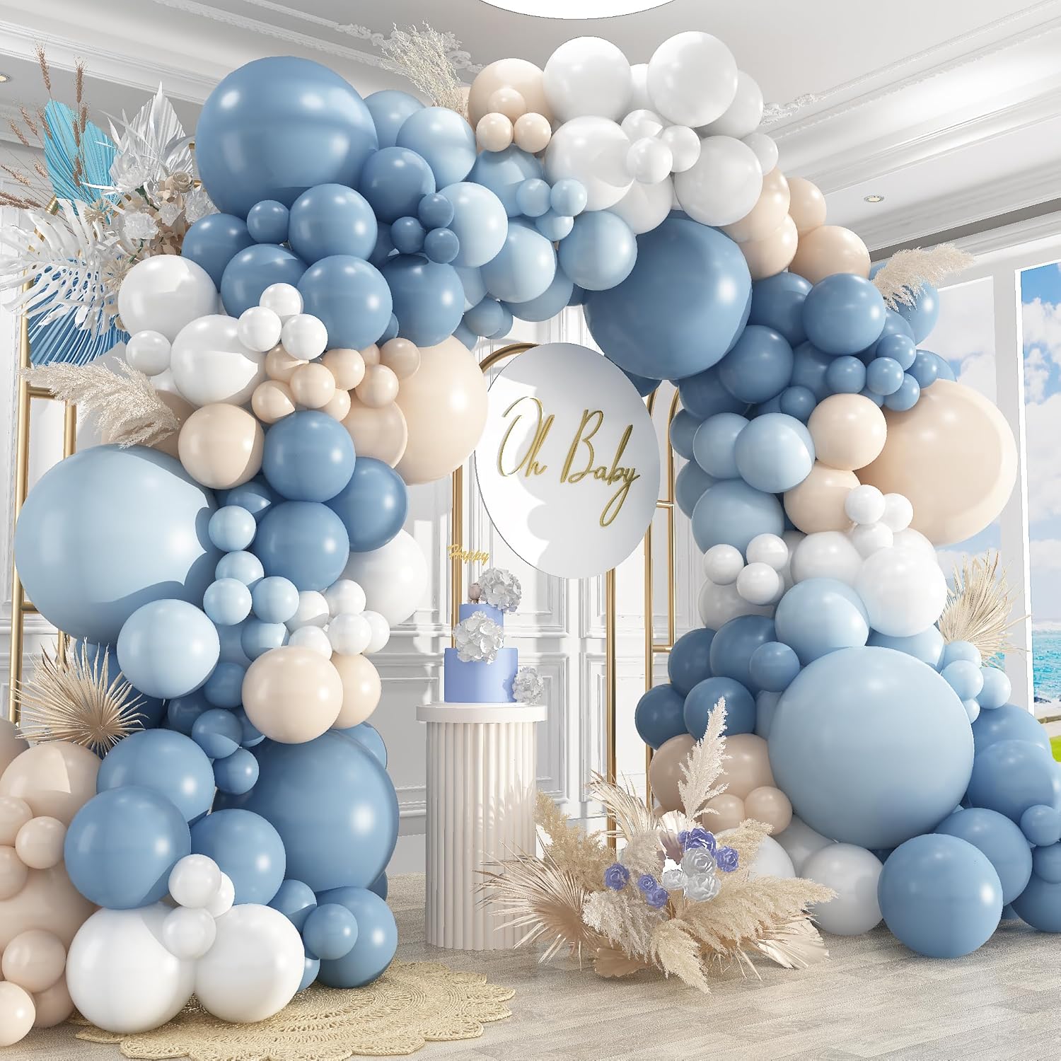 Dusty Blue Sand White Latex Ba - Wedding Supply Kit recension och pris