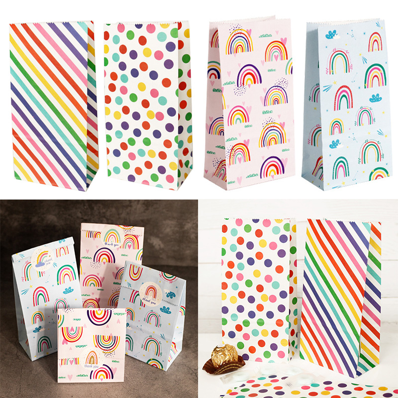 Small Paper Bags Rainbow Print - Wedding Event Supply recension och pris