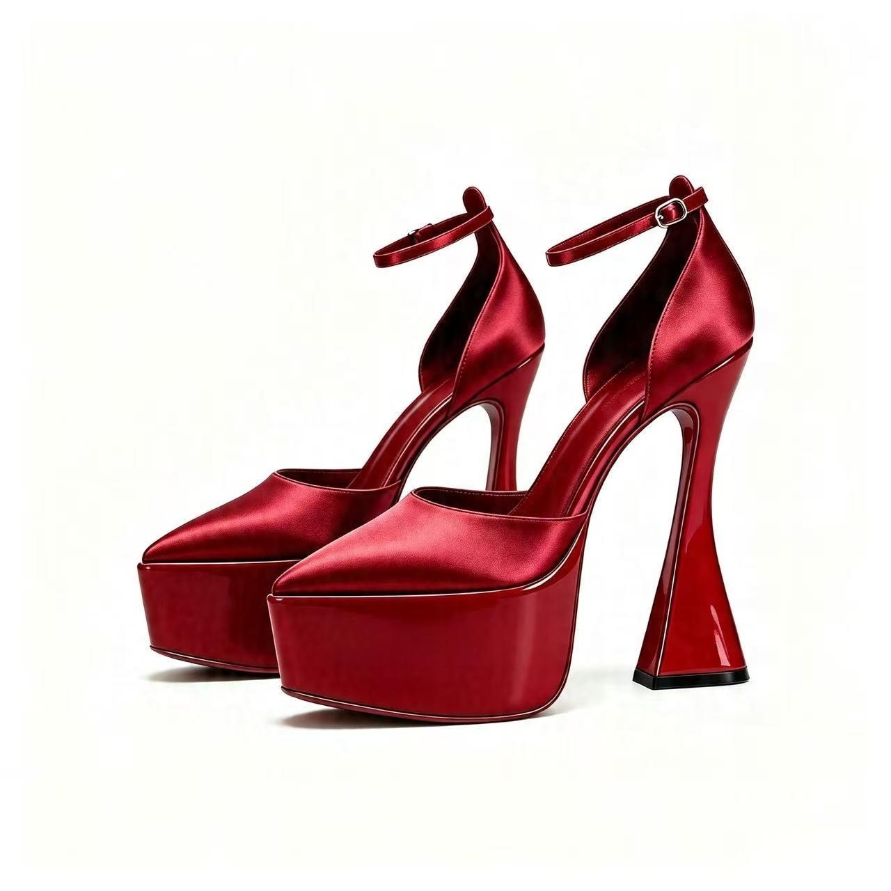 Women Satin Pointed Toe Platfo - Wedding Super recension och pris