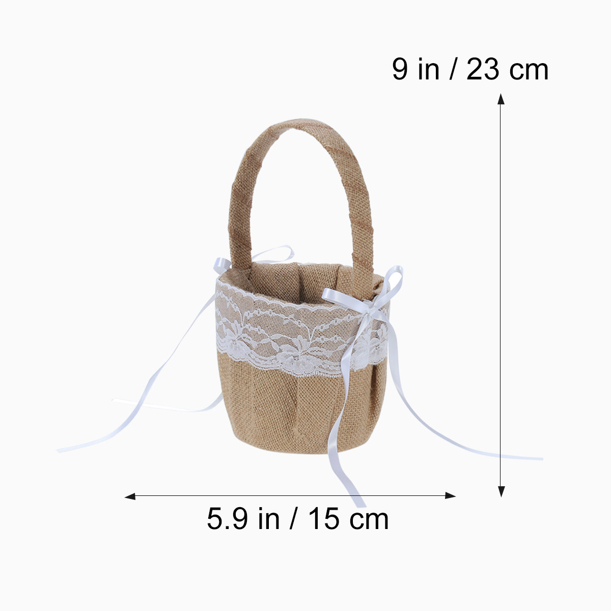 Set of 6 6'' Burlap Jute Lace  - Ring Bearer Pillow recension och pris