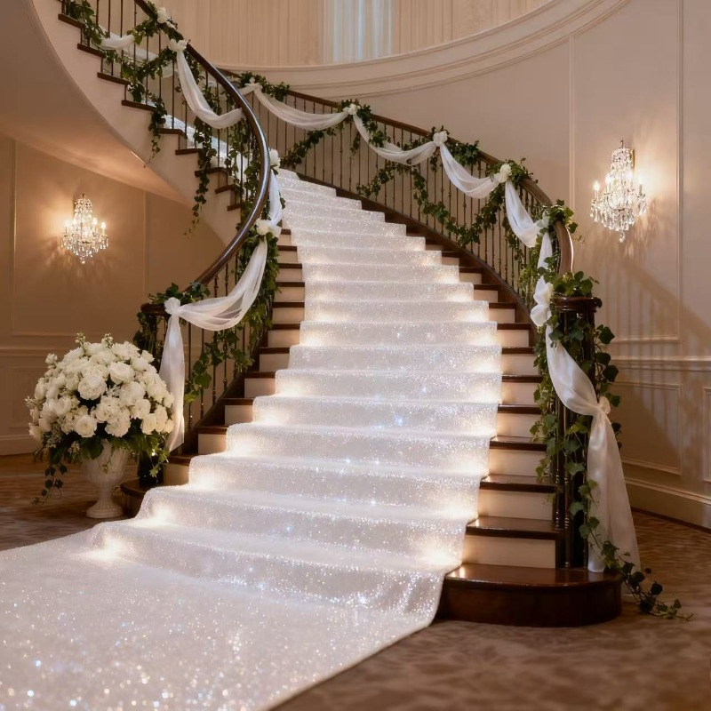 Elegant White Sparkling Weddin - Aisle Runner White recension och pris