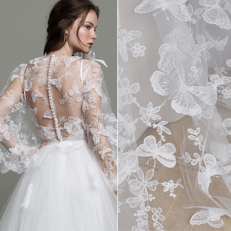 1 Yard 3D Butterfly Embroidery - Wedding Water Supply recension och pris