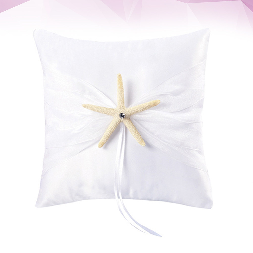 Romantic Sea Star Wedding Ring - Ring Bearer Pillow recension och pris