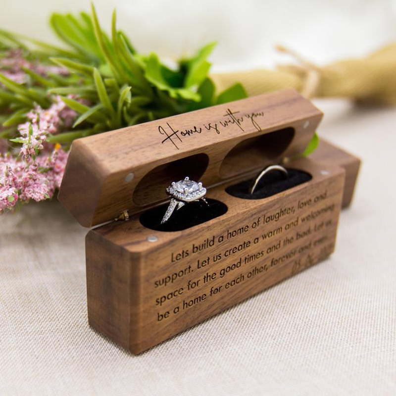 ZB91 Fashion Wood Ring Box for - Ring Bearer Pillow recension och pris