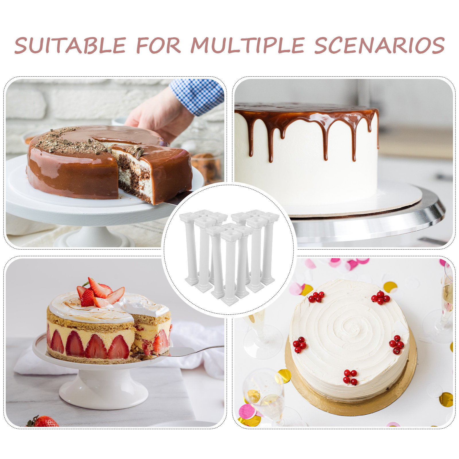12Pcs Roman Column Cake Dowel  - Wedding Support recension och pris