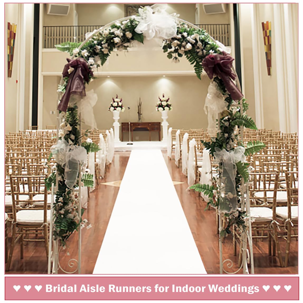 Wedding White Carpet Anti Slip - Aisle Runner White recension och pris