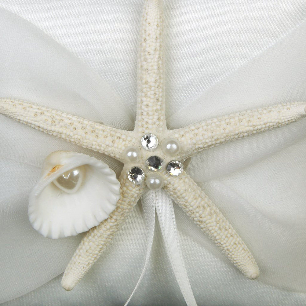 Beach Wedding Ring Pillow Whit - Ring Bearer Pillow recension och pris