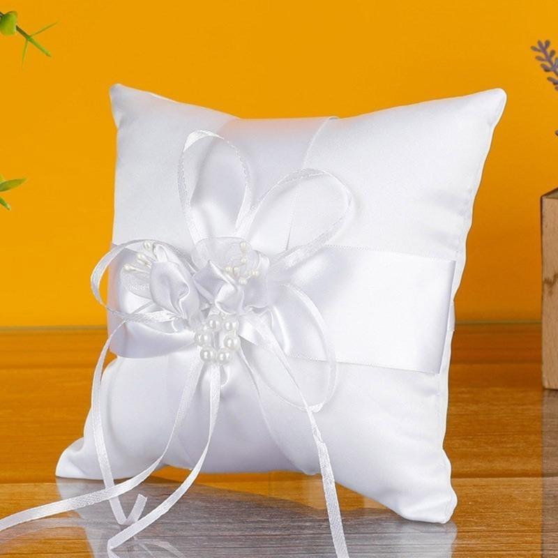 P9FE Wedding Pearls Rings Pill - Ring Bearer Pillow recension och pris