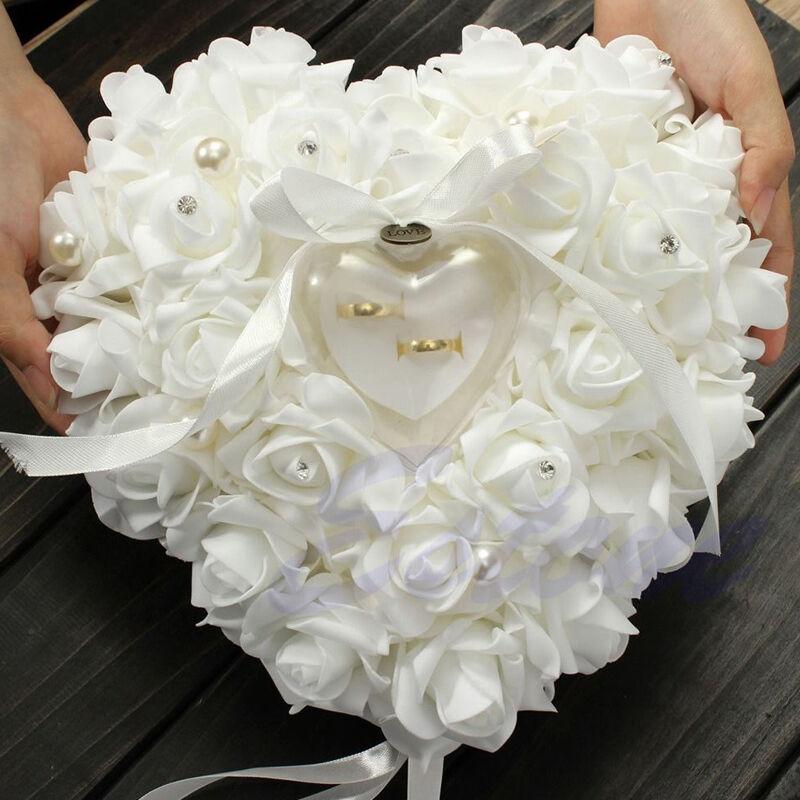 Wedding Ceremony Ivory Satin C - Ring Bearer Pillow recension och pris