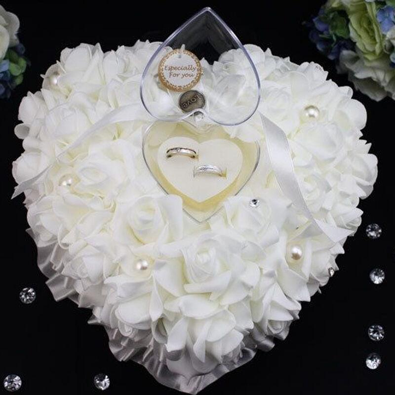 Wedding Ceremony Ivory Satin C - Ring Bearer Pillow recension och pris