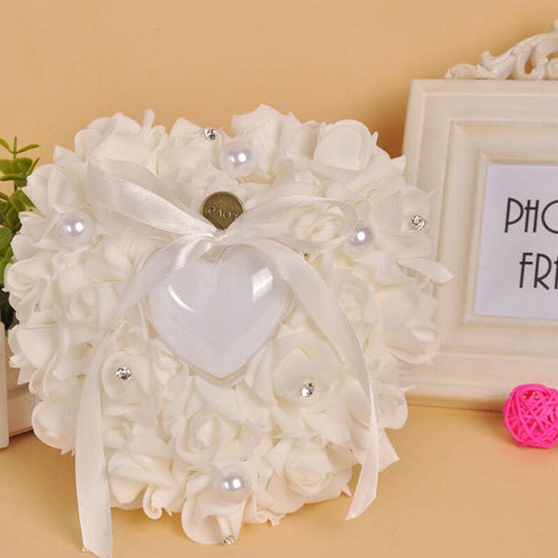 Wedding Ceremony Ivory Satin C - Ring Bearer Pillow recension och pris